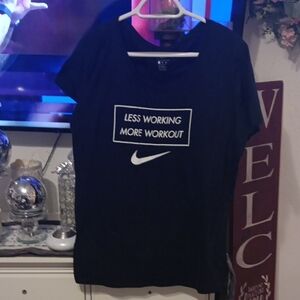 Nike Black Tee with Motivational Graphic